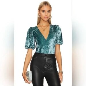 Free People Intimately Don't you wish velvet‎ bodysuit Size Medium